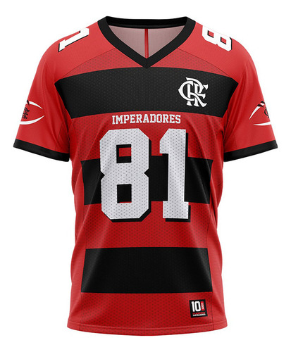 Camiseta Braziline Flamengo Imperadores - Vermelho/preto