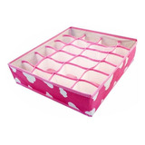 Organizador Meia Calcinhas Cuecas P/ Gavetas 24 Nichos 6551 Cor Rosa