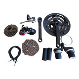 Kit Cambios Transmision Bicicleta 3x7 (21vel) Acero Sprocket