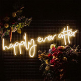 Señal De Neón Kaegort Happily Ever After - Con Luz Led, Qbb1