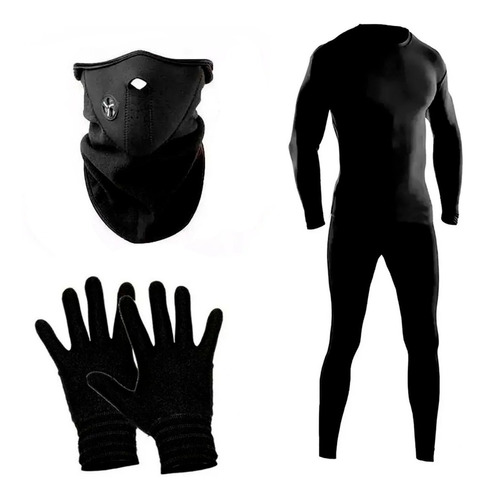 Conjunto Termico Microfibra + Guantes + Cuello Neoprene Fas!