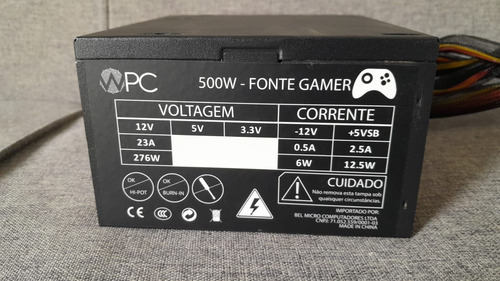 Fonte Gamer Wpc 500w