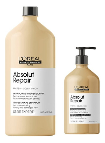 Loreal Absolut Repair Shampoo + Acondicionador Grande