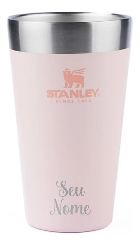 Copo Térmico Stanley Cerveja 473ml Rosa Personalizado S/tamp