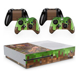 Skin Adesivo Protetor X Box One S E Controles Minecraft B4