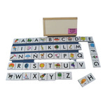 Dominó De Letras Juego Mesa De Madera Didáctico Niño 28 Pz 