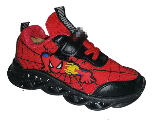 Zapatos Tenis Zapatilla Spiderman Hombre Araña Luces Niños 