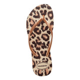 Ojotas Havaianas Slim Animals Mujer Original Beige