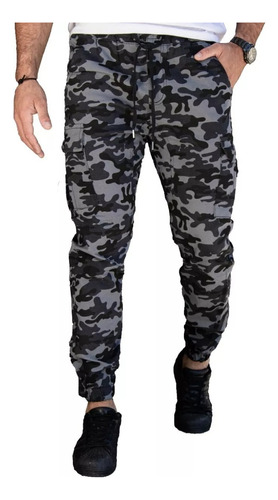 Pantalon Cargo Hombre Gabardina Elastizada Talles Especiales