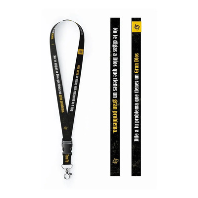 Lanyard Portagafete Sublimado Gran Dios Xtomorfosis Color Negro | Meses sin interés
