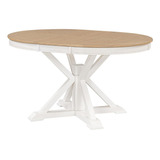 Koihome Mesa De Comedor Redonda Extensible Estilo Granja, De