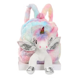 Mochila Unicornio 3d Infantil Escolar Pelucia 