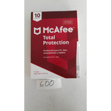 Mcafee Total Protection, 10 Dispositivos, 1 Año