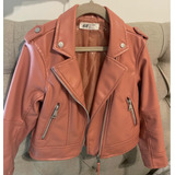 Campera H&m Simil Cuero Niña