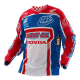 Camisa Motocross Modelo Troy Lee Gp Team Blue Red Lucas Oil