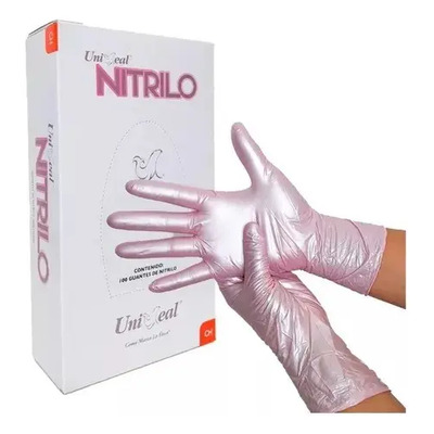 Guantes De Nitrilo Metálicos Uniseal Rosa Talla Ch | Envío gratis