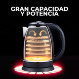 Jarra Tetera Cafetera Eléctrica 2 Litros Inoxidable Portátil