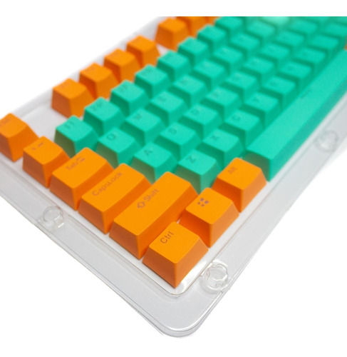 Keycaps Set Color Naranjo + Turquesa