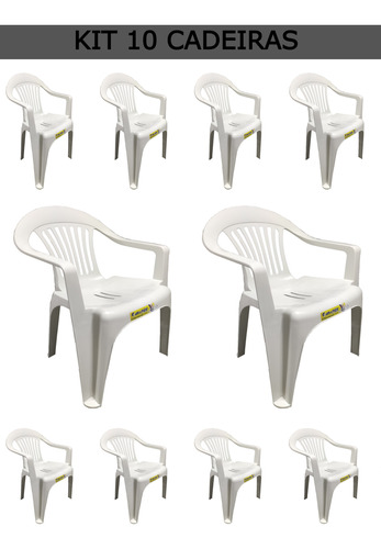 Cadeira Poltrona Plástica Resistente Área De Lazer Piscina