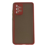 Funda Transparente Mate Borde Botones Color Para Tel Samsung