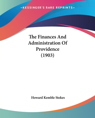 Libro The Finances And Administration Of Providence (1903...
