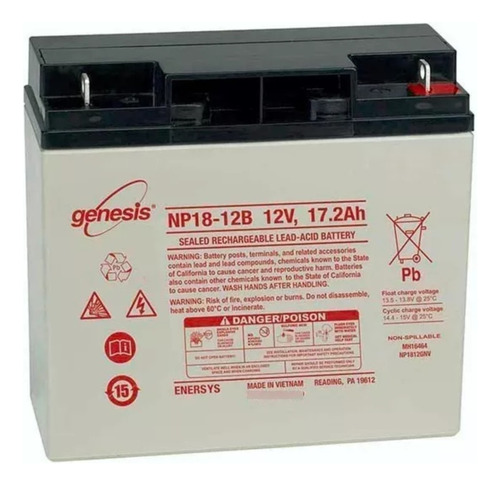 Bateria Recargable Sellada Genesis Np18-12 12v, 17.2ah Usada