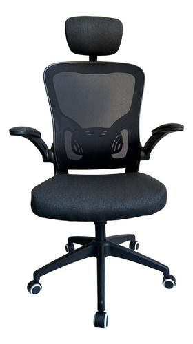 Silla De Oficina En Tela  Brazos Abatibles Con Apoyo Lumbar