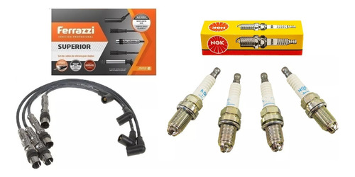 Kit Cables + Bujias Ngk 3 Electrodos Vw Golf / Suran 1.6 8v