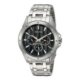 Bulova - Reloj De Acero Inoxidable Con Esfera Negra