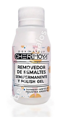 Removedor De Esmalte Semipermanente Cherimoya Uñas Gel 120ml