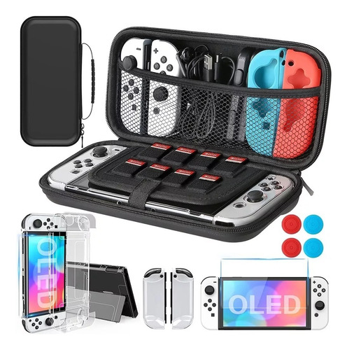 Accesorios Para Nintendo Switch Oled Funda Estuche 25pzs