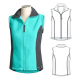 ( Moldes De Ropa)  Campera Chaleco Mujer 0906