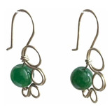 Aretes De Jade Imperial Y Plata