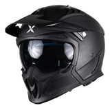 Casco Para Moto X- Kov Tracker Negro Mate Modular Ece2206