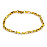 Pulsera Oro 18 Kilates Veneciana Fina 21cm X 2mm Hombre 2023