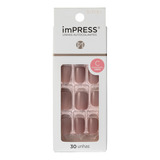 Kiss Impress Unhas Autocolantes Summer Nude Curto