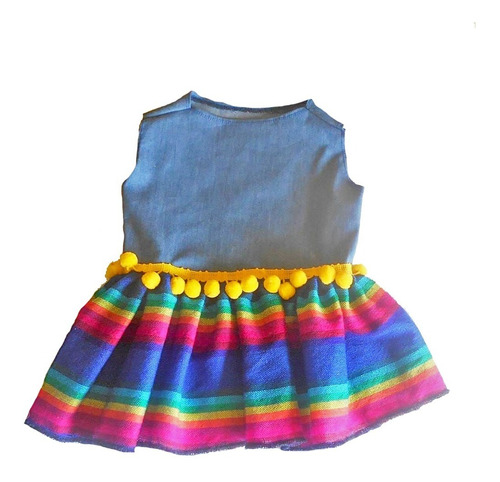 Vestido Mexicano Para Perro Talla Grande