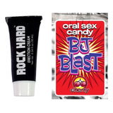 Lubricante Rock Hard 10ml + Bj Blast Sabor Cereza Oral Sex