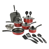 Batería De Cocina Tramontina Primaware 18 Piezas Color Rojo