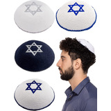 Kippah Holyudaica, 17cm, Star Of David, X 4 Units Aa