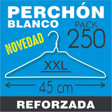 Perchas De Alambre - Perchón X250 Reforzada - Color Blanca