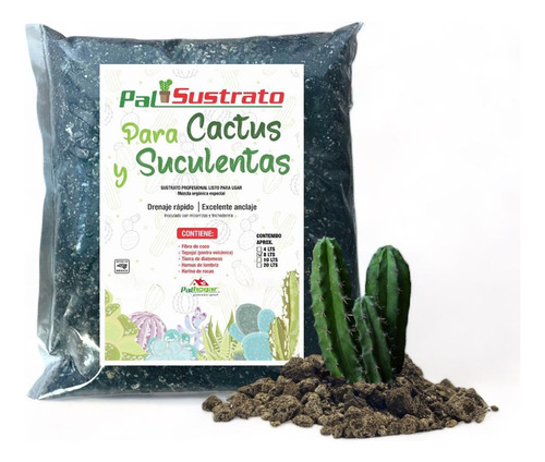 Sustrato Para Cactus Y Suculentas Palhogar  8 Lts