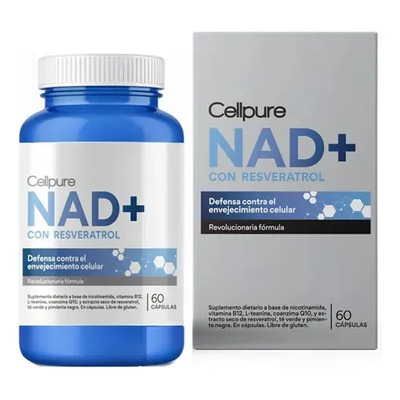 Suplemento Nutricional NAD+ Resveratrol Cellpure 60 Cápsulas | Envío gratis