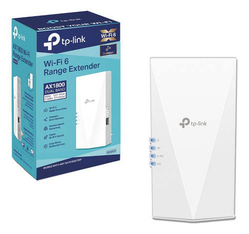 Repetidor De Sinal Rede Wifi 6 Tp-link Re600x Ax1800 Onemesh