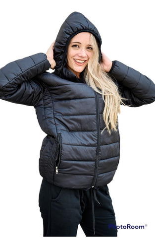 Campera Inflable Talles Especiales Con Capucha Desmontable