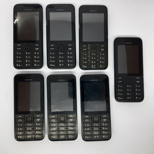 Lote Com 7 Celular Nokia 208 4  Rm-957 - Sem Bateria - Lj