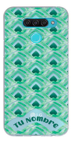 Funda Para LG Mujer Acuarela Verde Con Tu Nombre