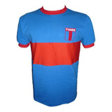 Camiseta De Tigre Retro Tela Pique Con Escudo