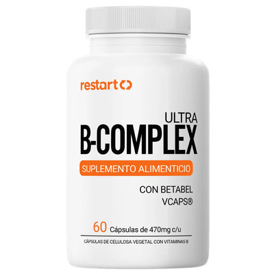 Restart B-complex Completo | Vitamina B12, B1, B2, B3, B5, B6, B7, B9 | Suplemento Complejo B Mujer Y Hombre | Calidad Premium En Laboratorio Gmp | Vitaminas Mujer \u002F Hombre - 60 Cápsulas | MercadoLibre