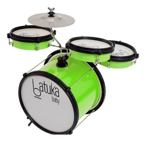 Bateria Infantil Luen  Batuka Baby - Cor Verde Citrico